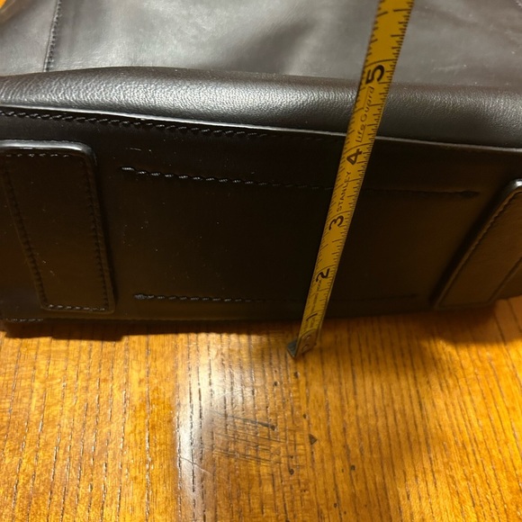 Cole Haan Black and Gold Leather Shoulder Bag with Adjustable Strap - Picture 12 of 14